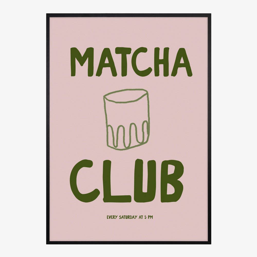 Pictufy Wholesale - Matcha Club Kunstdruck – Poster mit grafischer Typografie