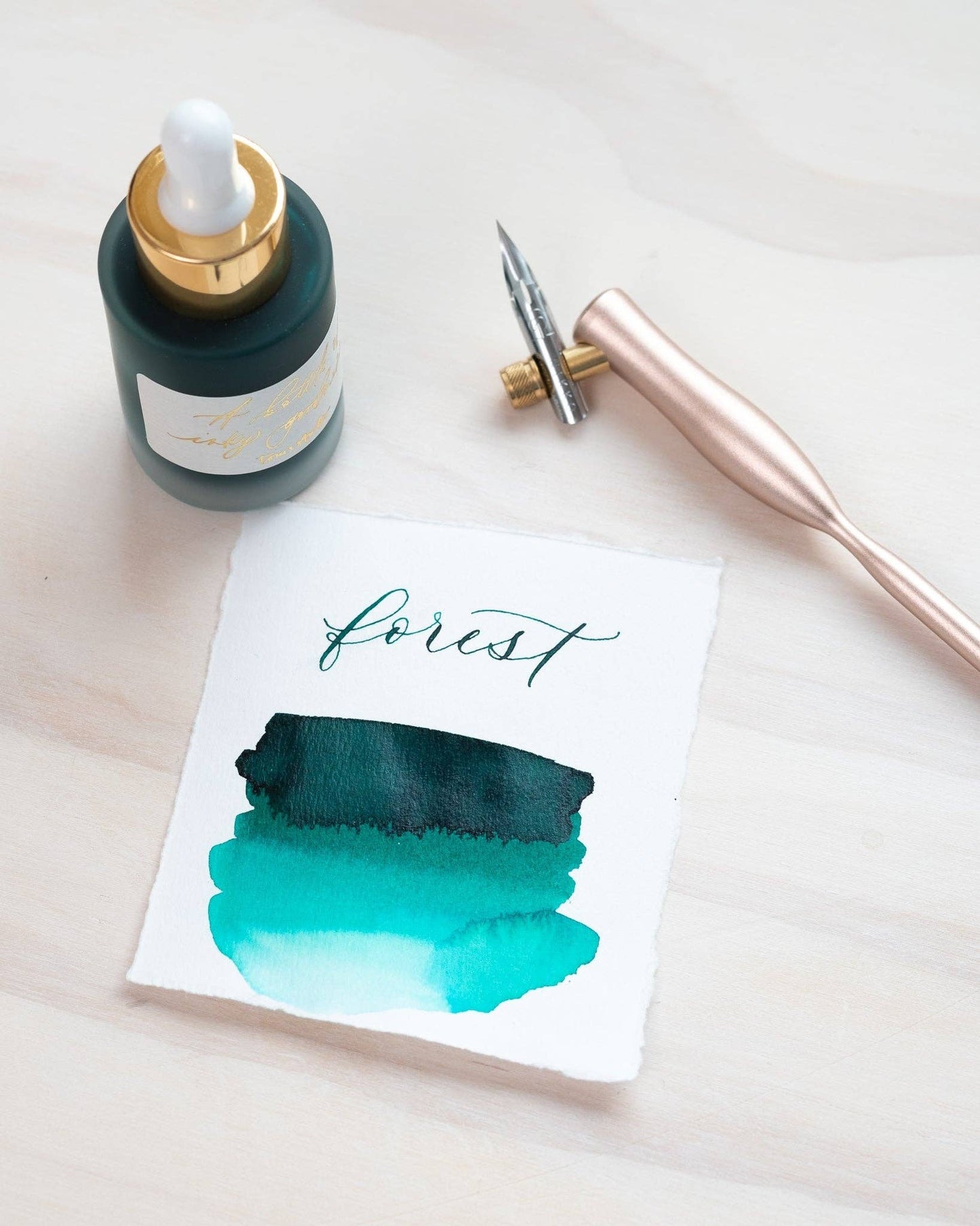 Forest Green - Kalligraphie-Tinte von Tom's Studio