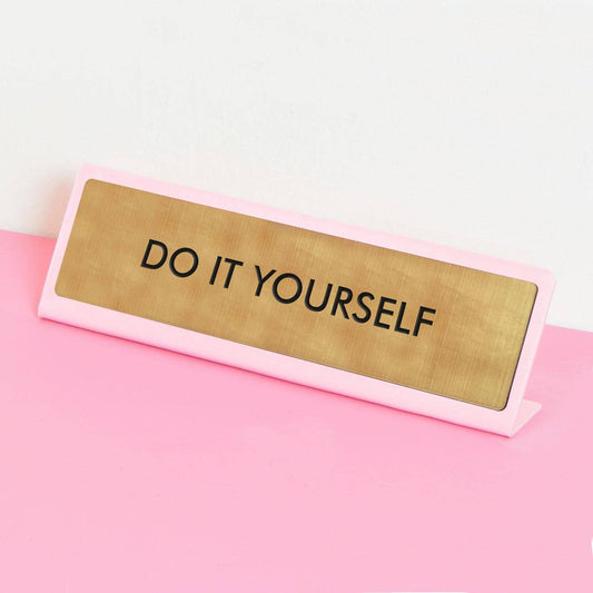 Schild für Schreibtisch Do it yourself Flamingo Candles