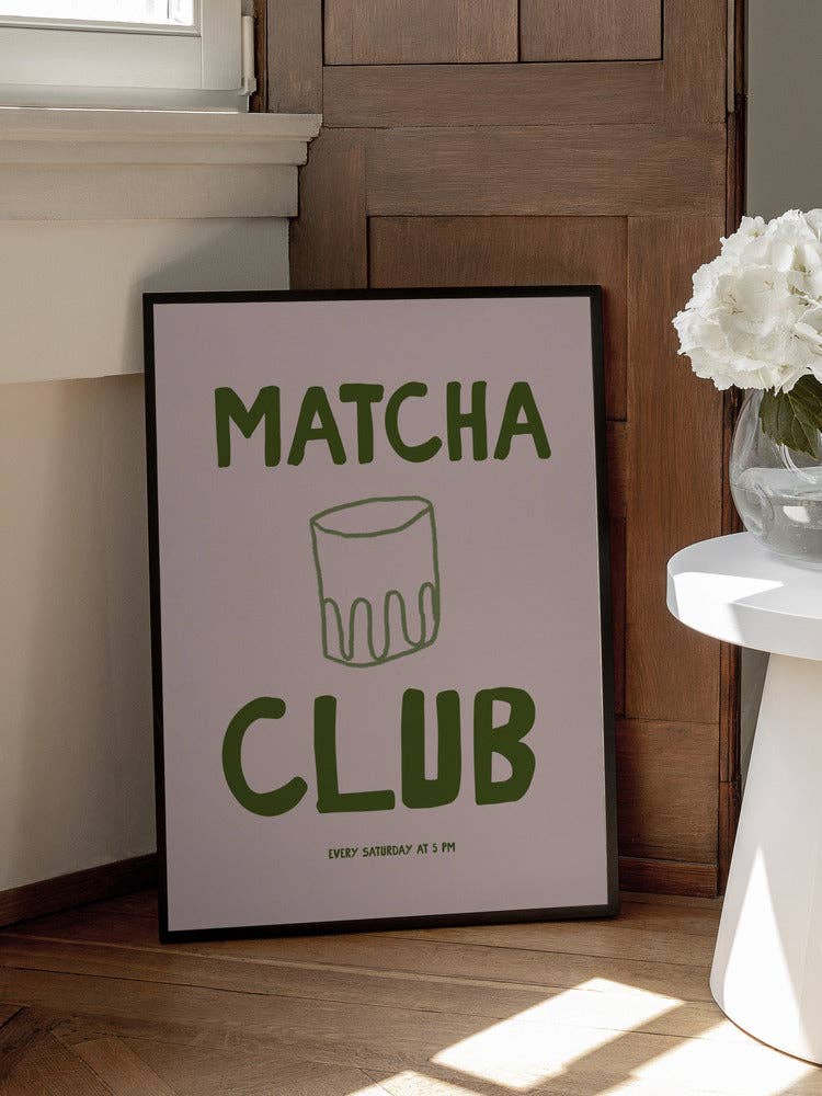 Pictufy Wholesale - Matcha Club Kunstdruck – Poster mit grafischer Typografie