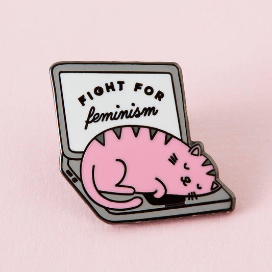 Pin pink cat - punky pins