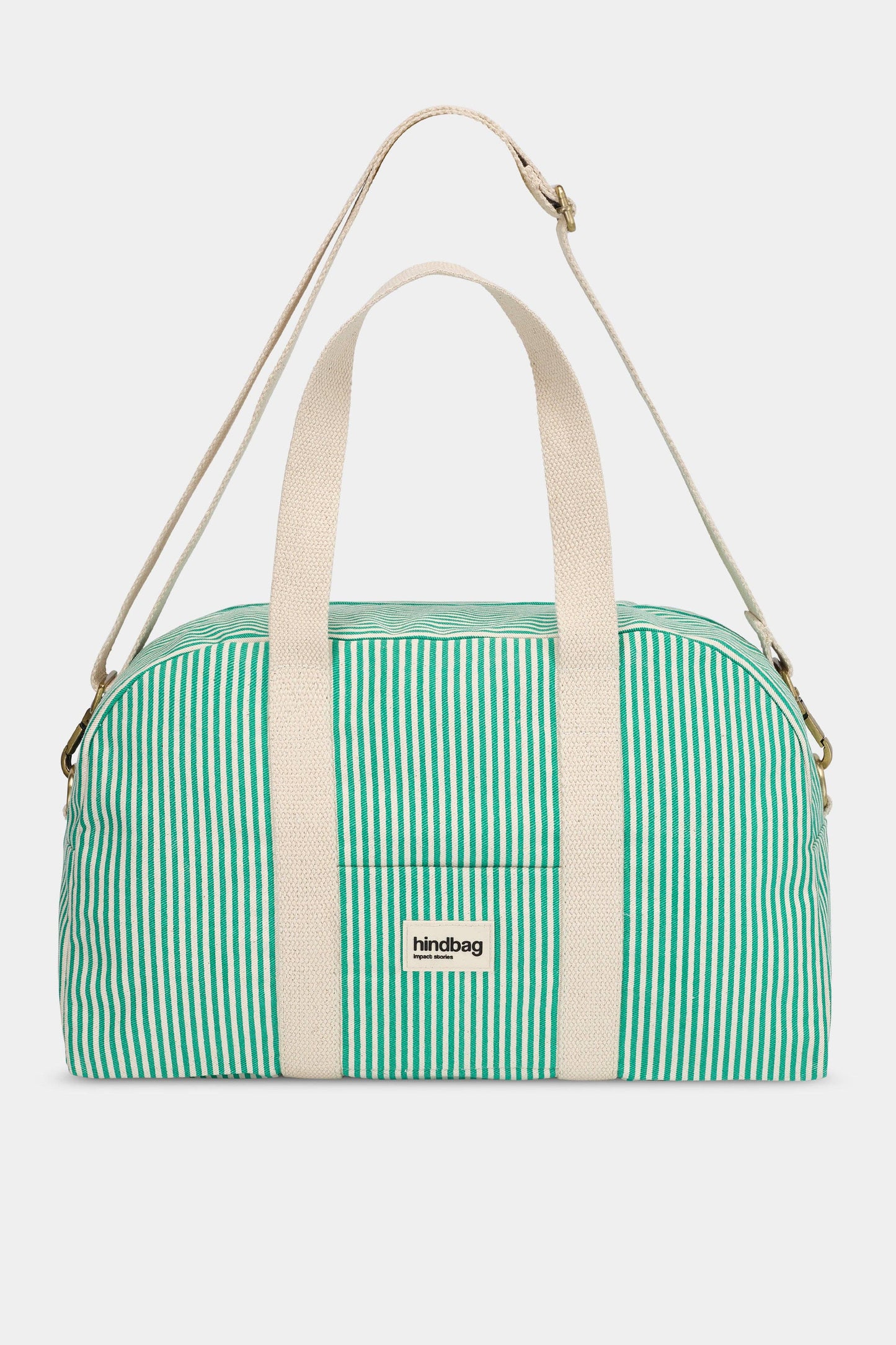 Hindbag - Weekender-Tasche Charlie, grüne Streifen