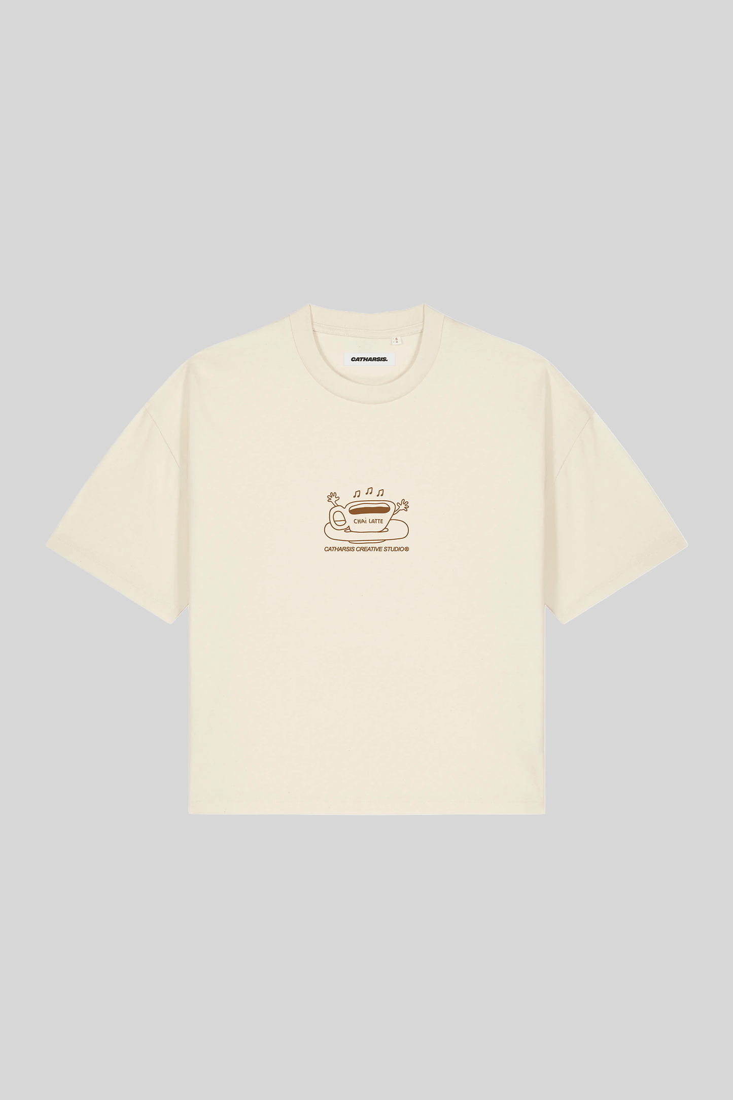 T-Shirt CHA CHA CHA, CHAI LATTE cropped von Catharsis