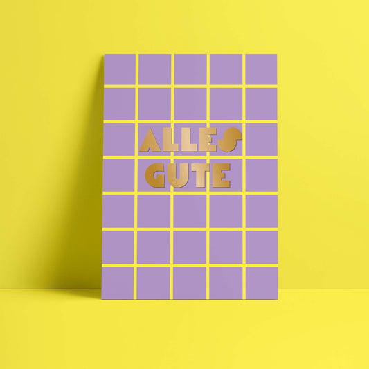 Designfräulein - Postkarte // OroLumi Alles Gute