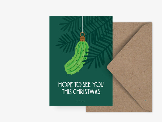 Postkarte / Christmas Pickle von typealive
