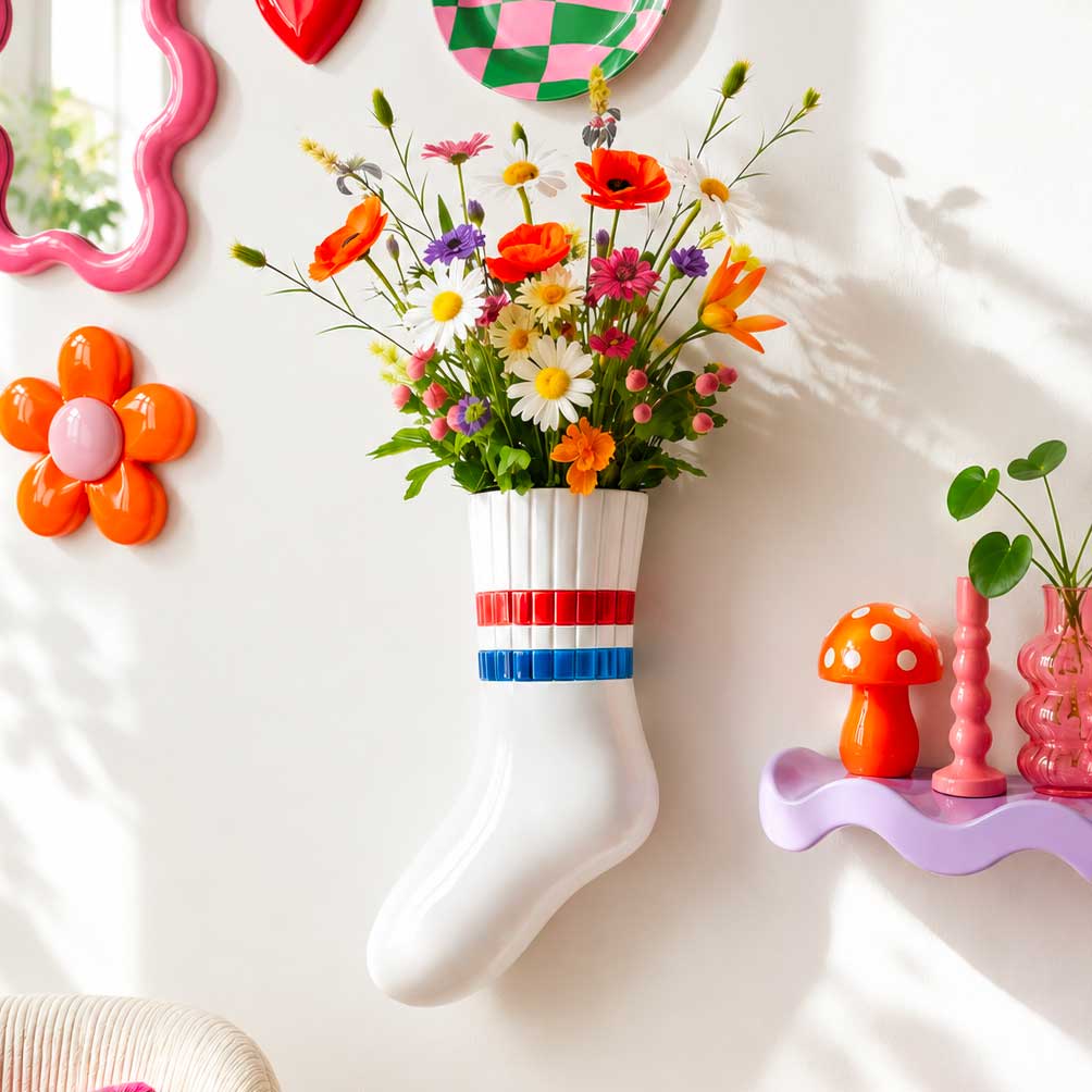 Upside Stories - Wandvase Socke