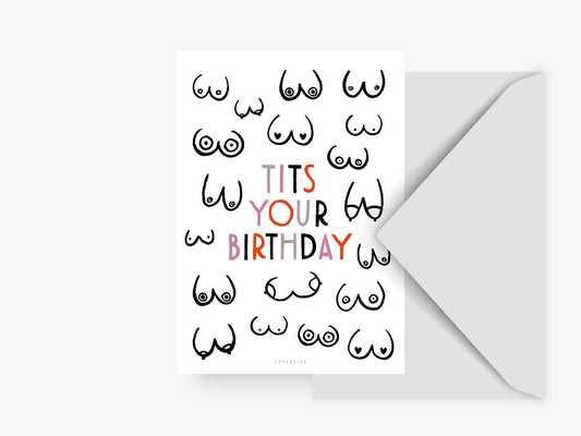 Postkarte Tits Your Birthday - Typealive