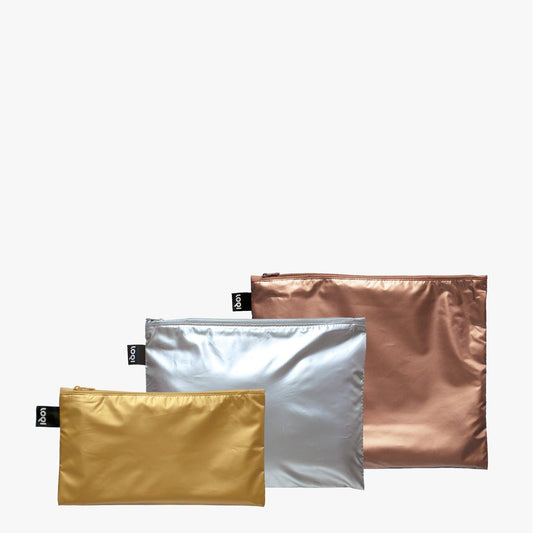 LOQI - METALLIC Reißverschlusstaschen Zipper Bags