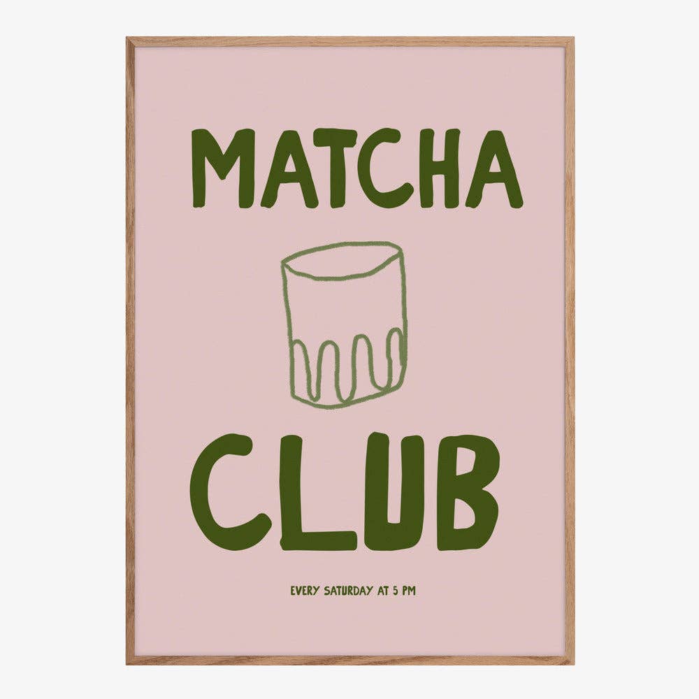 Pictufy Wholesale - Matcha Club Kunstdruck – Poster mit grafischer Typografie
