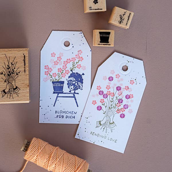 Stempel Holztisch - cats on appletrees