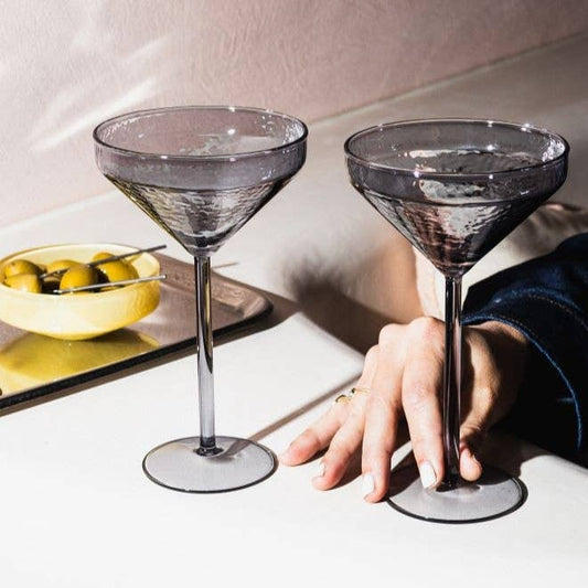 Cocktailglas Claude | 2er-Set | grau | Martinigläser Brut Homeware