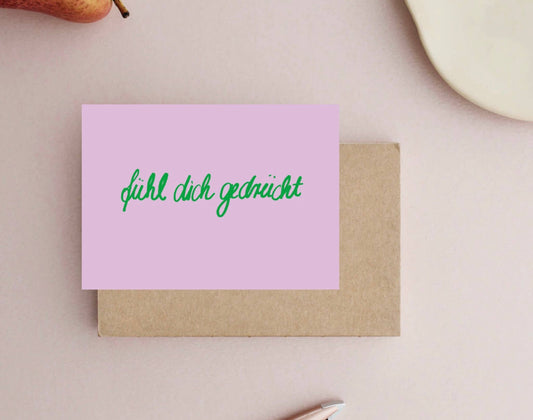 Postkarte fühl dich gedrückt - Ute Arnold