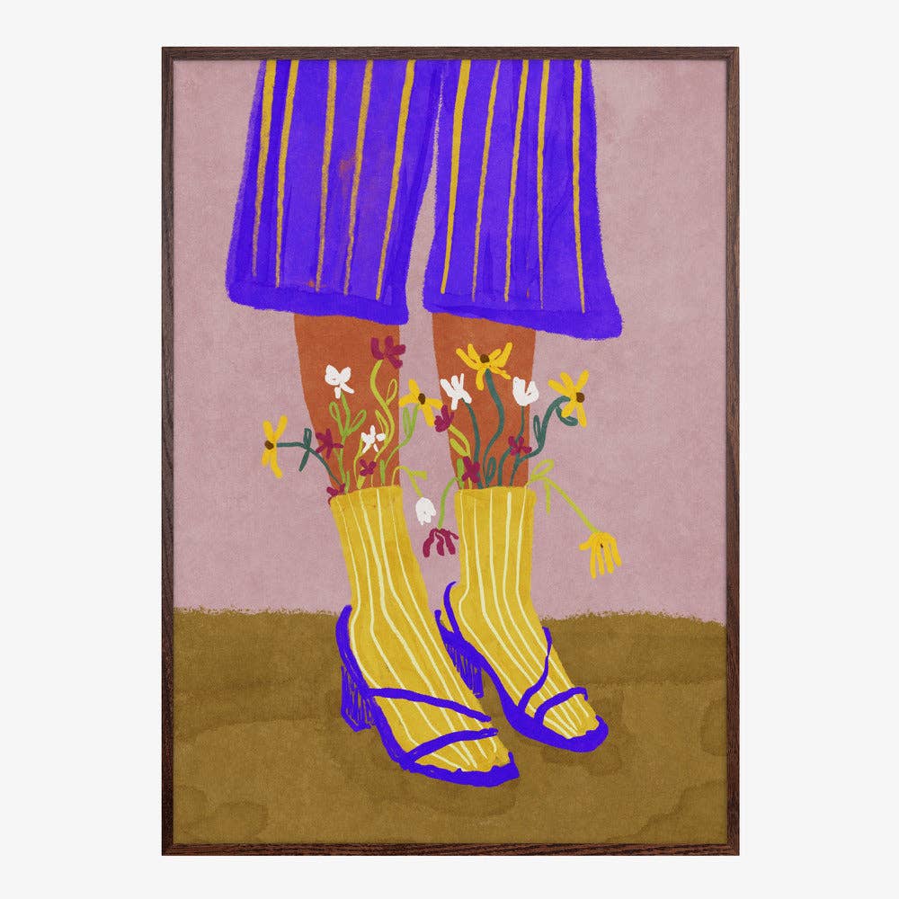 Pictufy Wholesale - Kunstdruck: Blumen, Socken, High Heels – malerische Mode-Dekoration