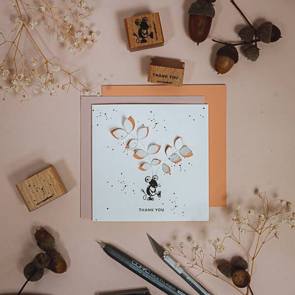 Stempel Eichelmaus - cats on appletrees
