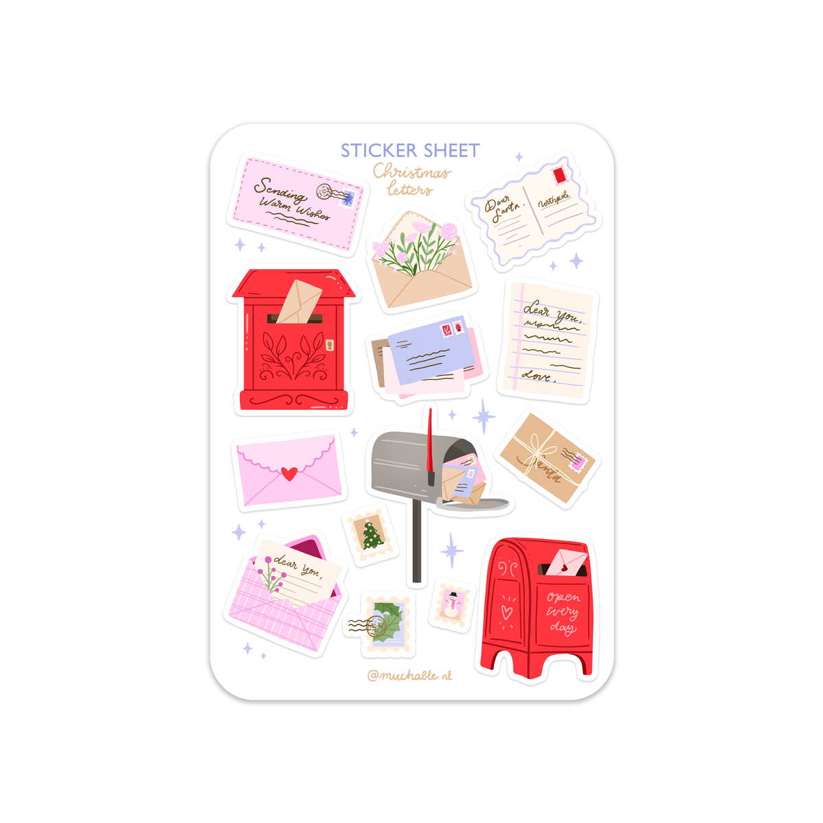 Sticker - Weihnachtspost - Briefkasten A6 Muchable