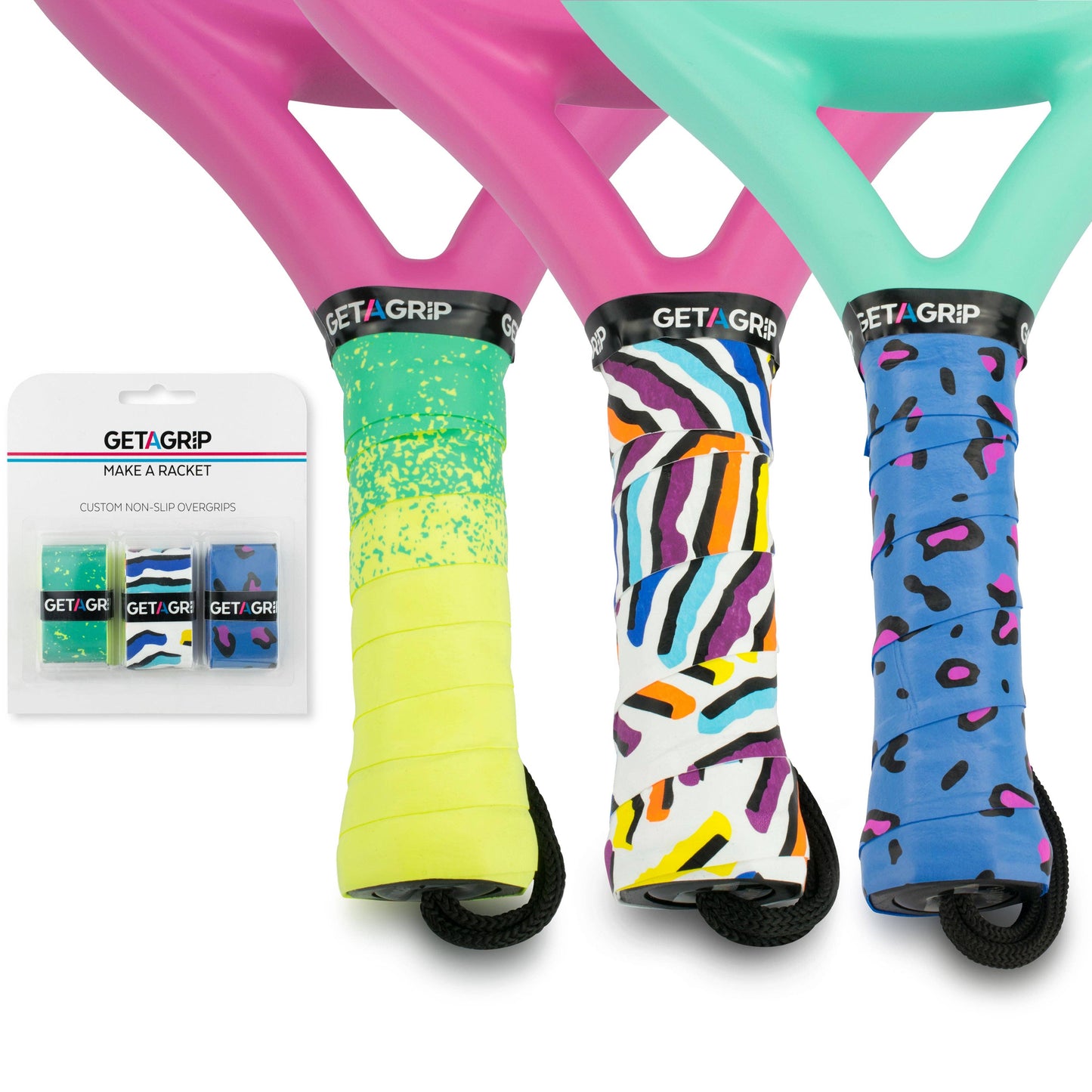 Overgrip Padel Tennis Flair 3er Set Get A Grip Club - Griffband mit Style