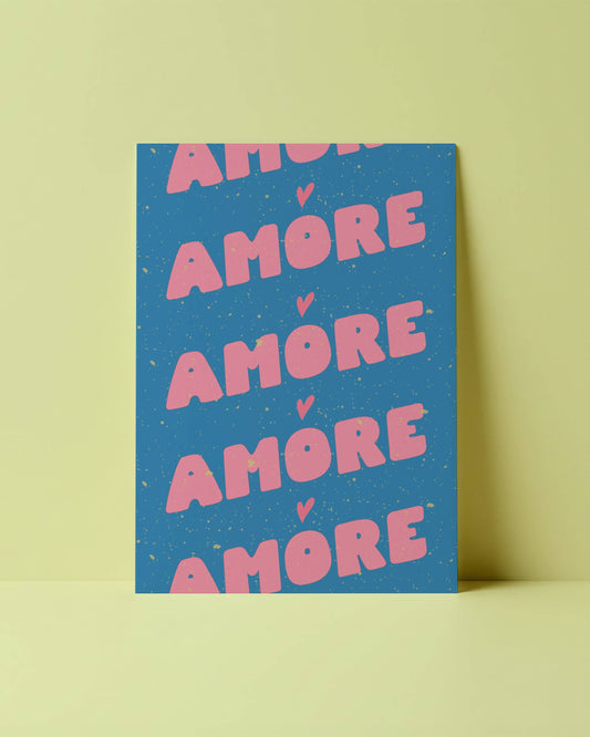 SCHUSCHU Shop - POSTKARTE - AMORE AMORE AMORE