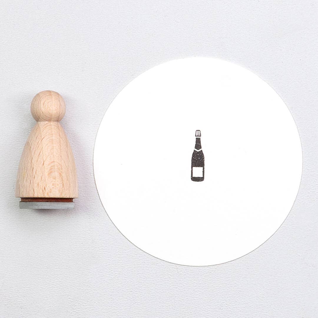 Stempel Sektflasche klein von Perlenfischer