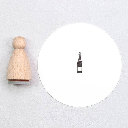 Stempel Sektflasche klein von Perlenfischer