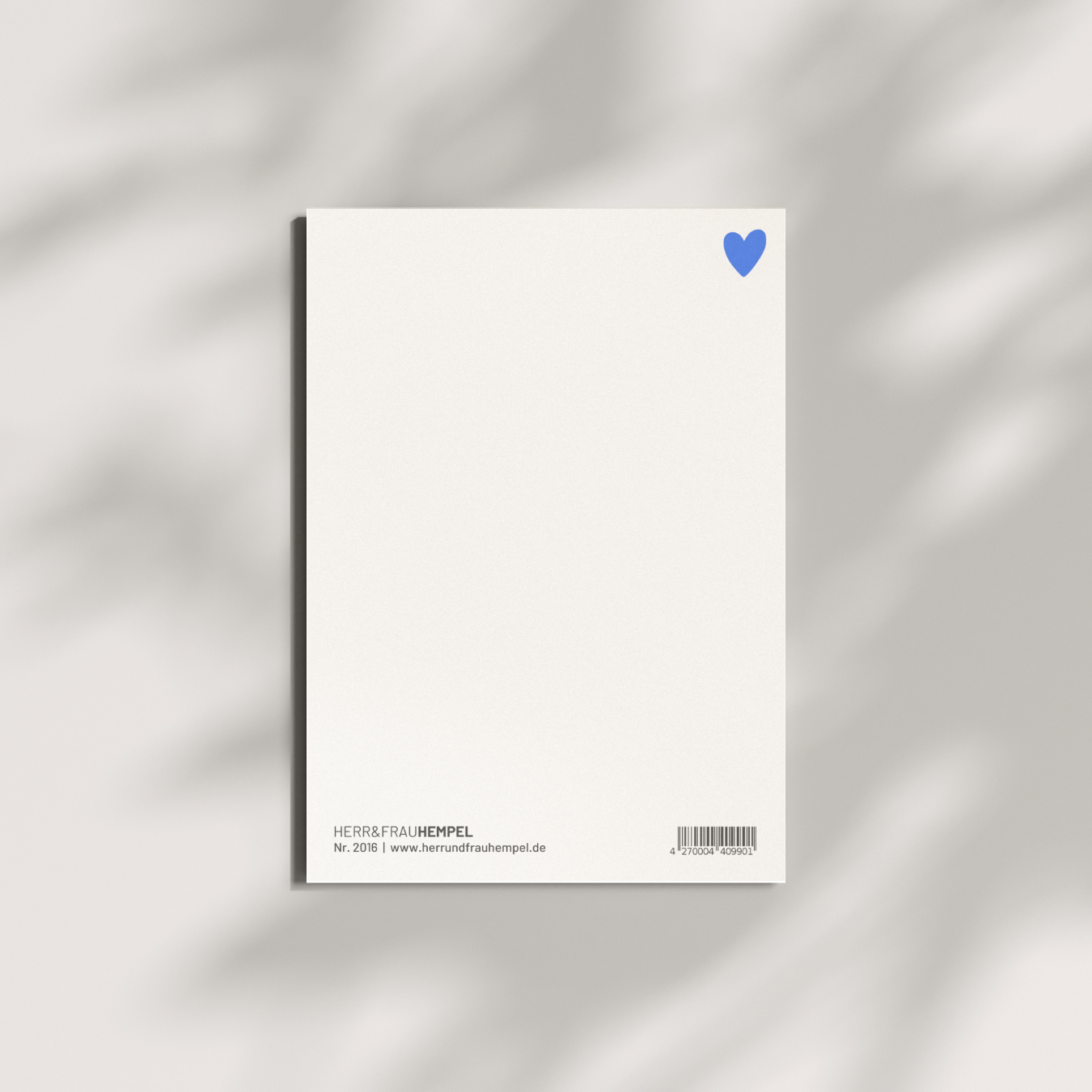 Postkarte - LIEBE blau-rosa Herr&Frau Hempel
