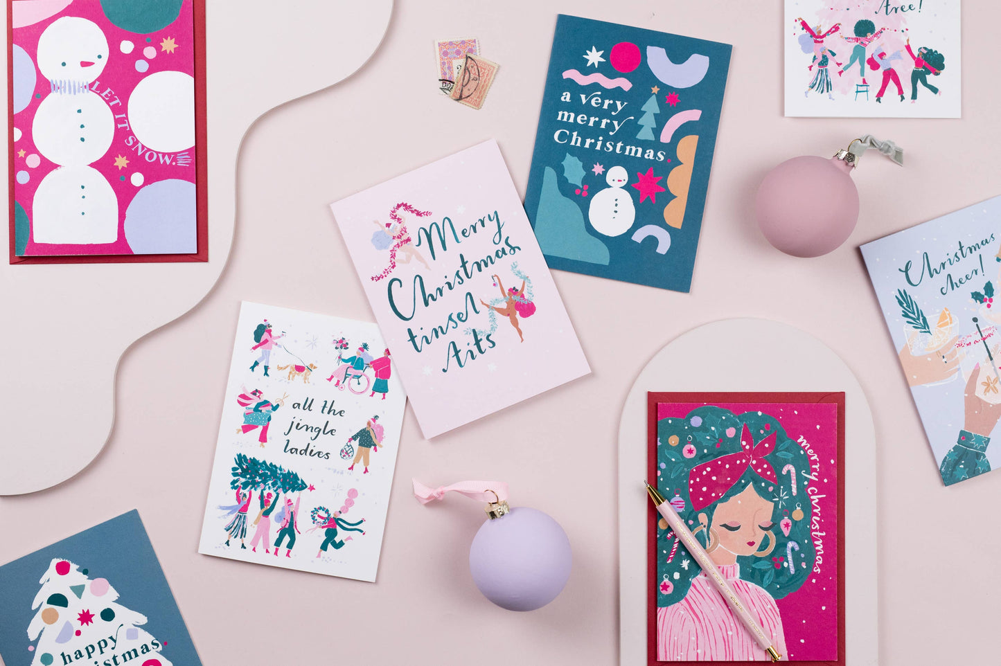 Jingle Weihnachtskarte für Damen | Weihnachtskarten | Weihnachtskarten Sister Paper