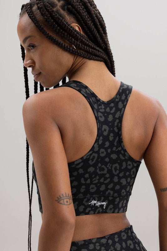 Hey Honey - Racerback Bra LEO Black