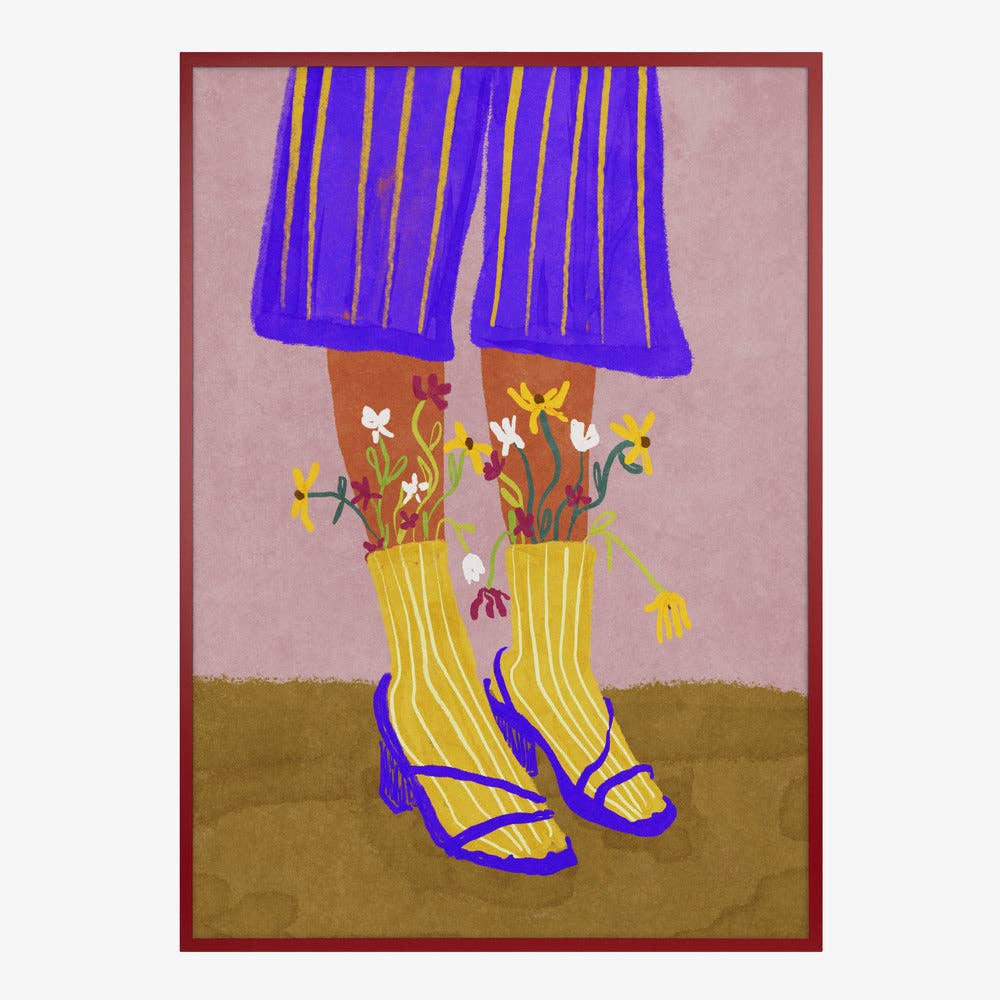 Pictufy Wholesale - Kunstdruck: Blumen, Socken, High Heels – malerische Mode-Dekoration