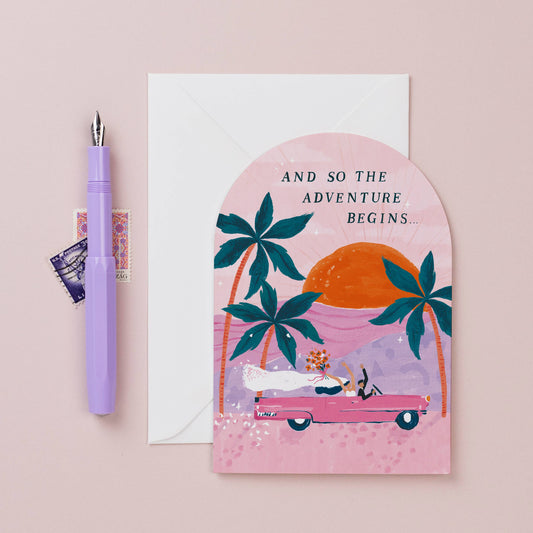 Abenteuer Hochzeitskarte | Braut & Bräutigam Karte | Hochzeitskarten Sister Paper