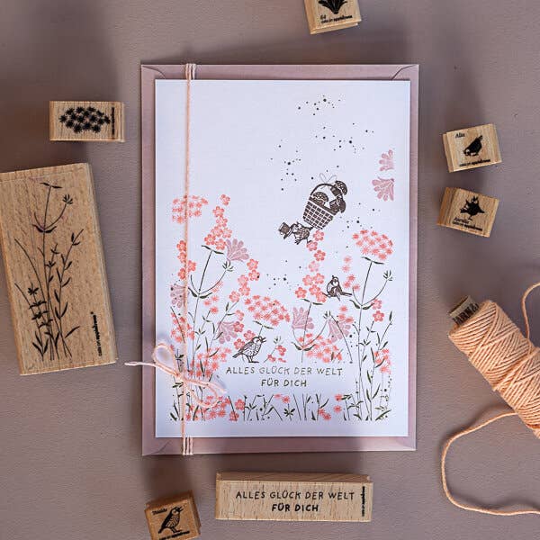 Stempel Blumendolde - cats on appletrees