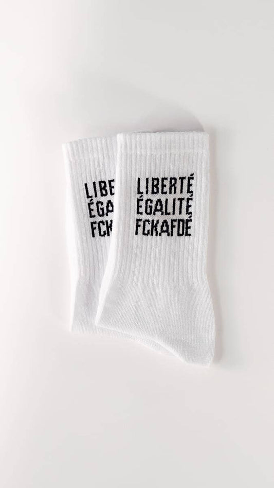 arrel - FCKAFDÉ Statement Socken in weiß