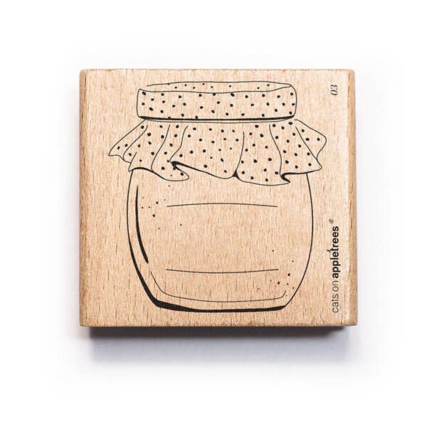 Stempel Marmeladenglas 3 - cats on appletrees