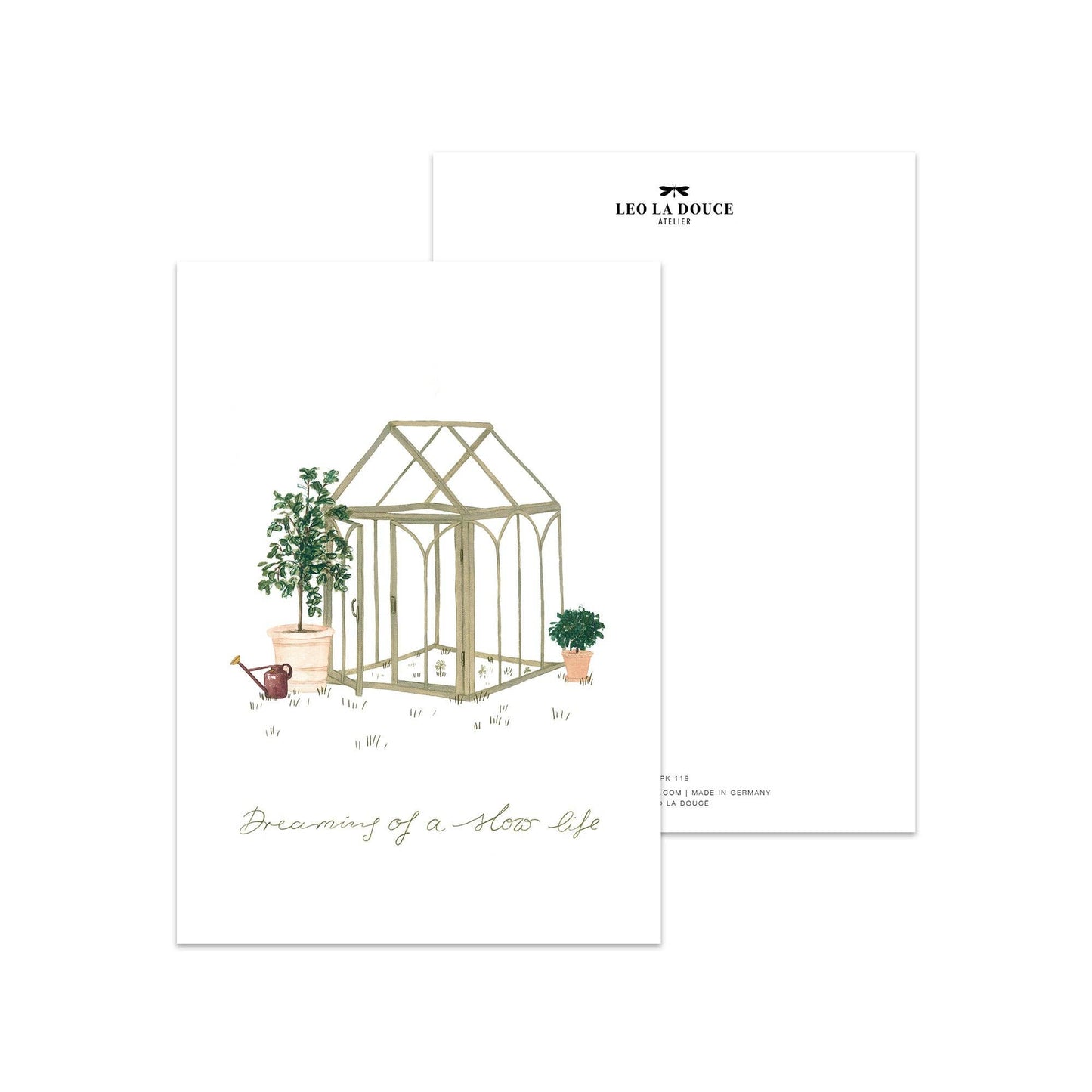 Postkarte · Gartenhaus Dreaming of a Slow Life - Leo La Douce