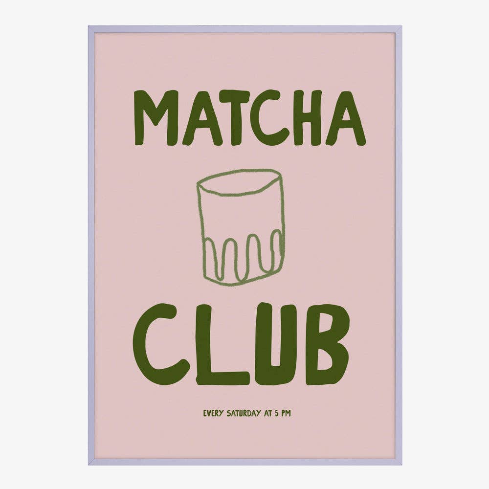 Pictufy Wholesale - Matcha Club Kunstdruck – Poster mit grafischer Typografie