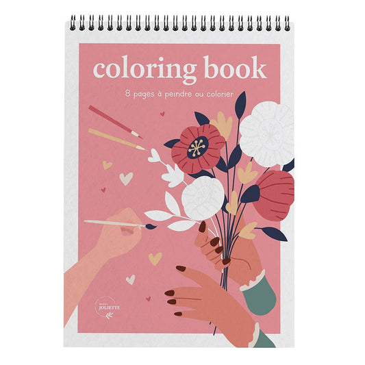 Maison Joliette - Malbuch A4 - Blumenbouquets