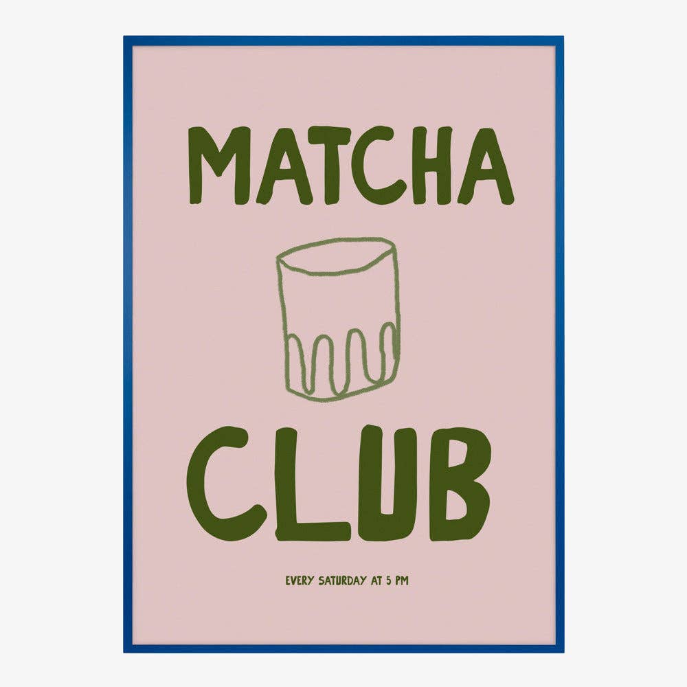 Pictufy Wholesale - Matcha Club Kunstdruck – Poster mit grafischer Typografie