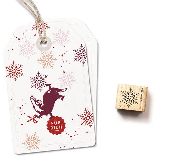 cats on appletrees - Ministempel Schneeflocke 5