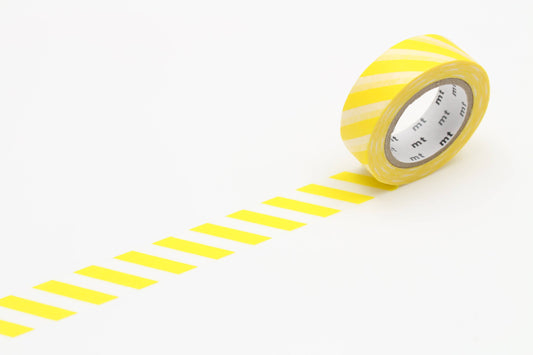 mt masking tape - Washi Tape - weiss mit gelben Streifen basic MT01D369RZ