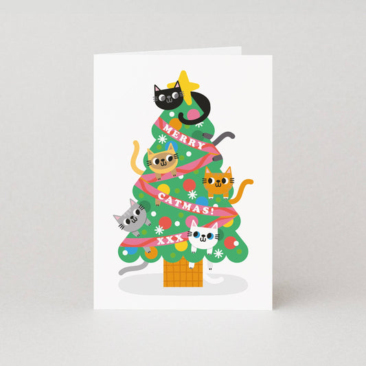 Klappkarte Merry Catmas - Studio Boketto