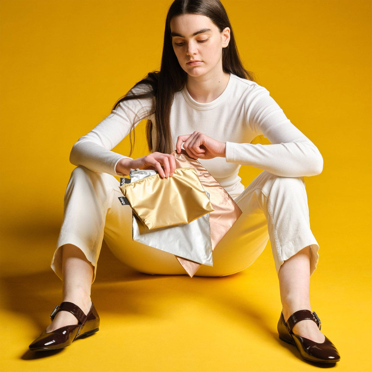 LOQI - METALLIC Reißverschlusstaschen Zipper Bags