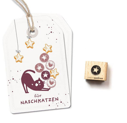 Ministempel Marmeladenplätzchen - Stern - cats on appletrees