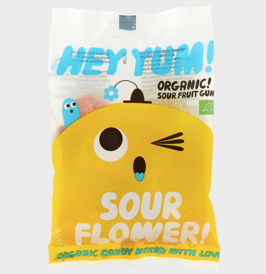 HEY YUM! - HEY YUM! Sour Flower – Bio-saure Fruchtgummis, 50 g