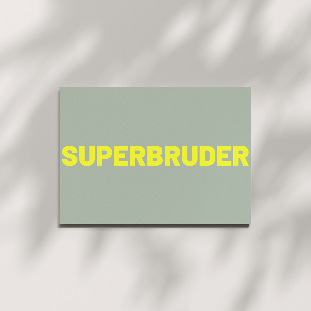 Postkarte - SUPERBRUDER von Herr & Frau Hempel