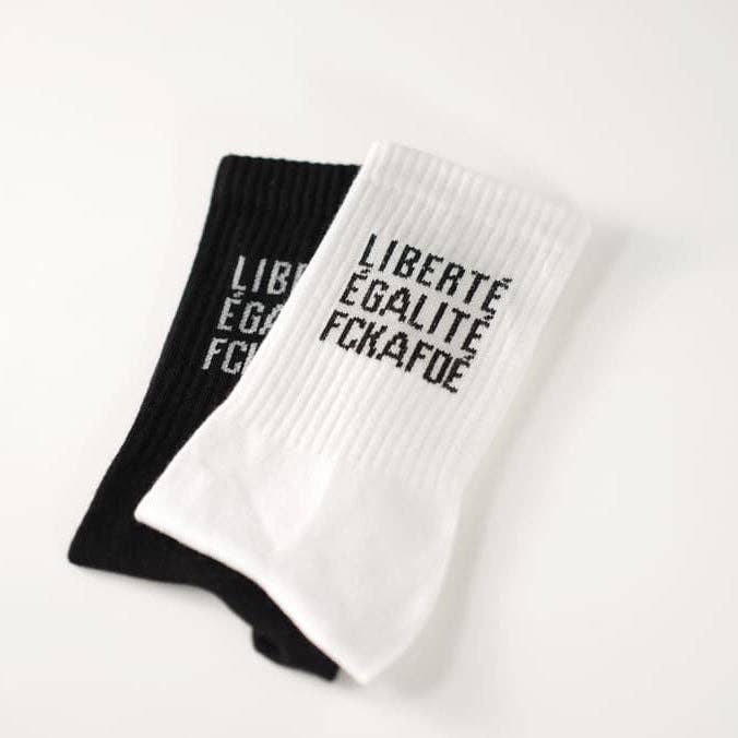 arrel - responsible apparel - FCKAFDÉ Statement Socken - black