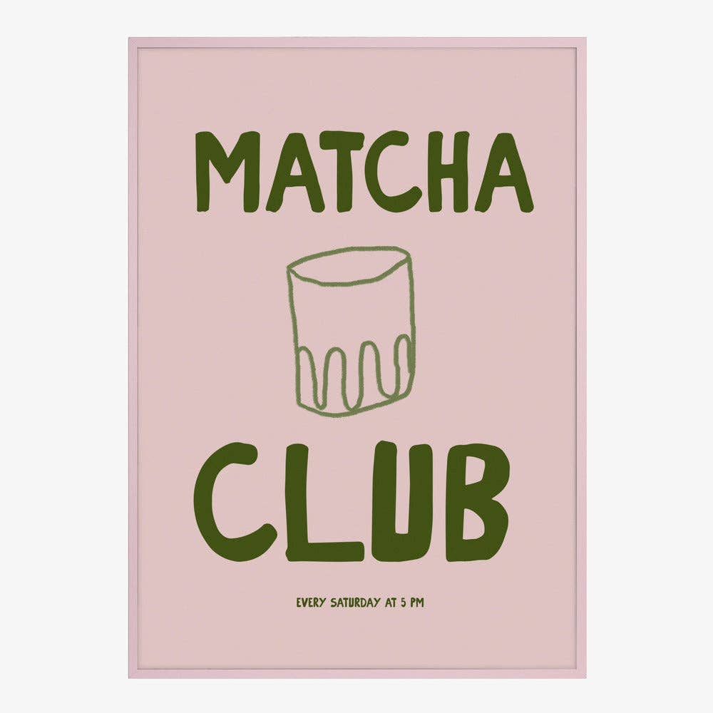 Pictufy Wholesale - Matcha Club Kunstdruck – Poster mit grafischer Typografie
