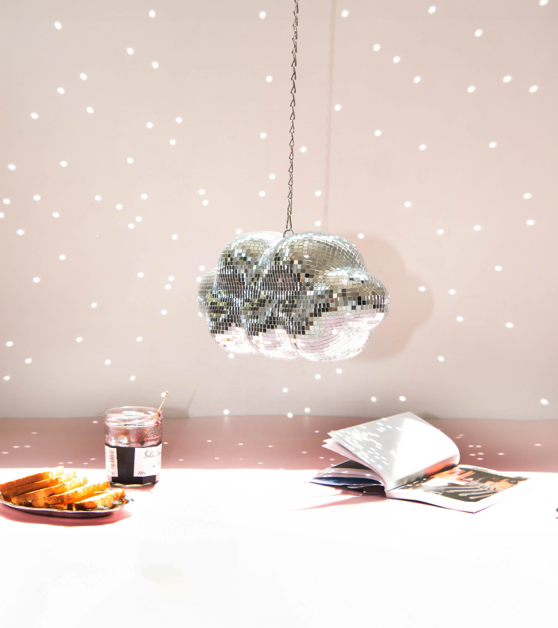 L'expressionist - Facettierte, hängende Disco-Wolke – 30 cm 🪩