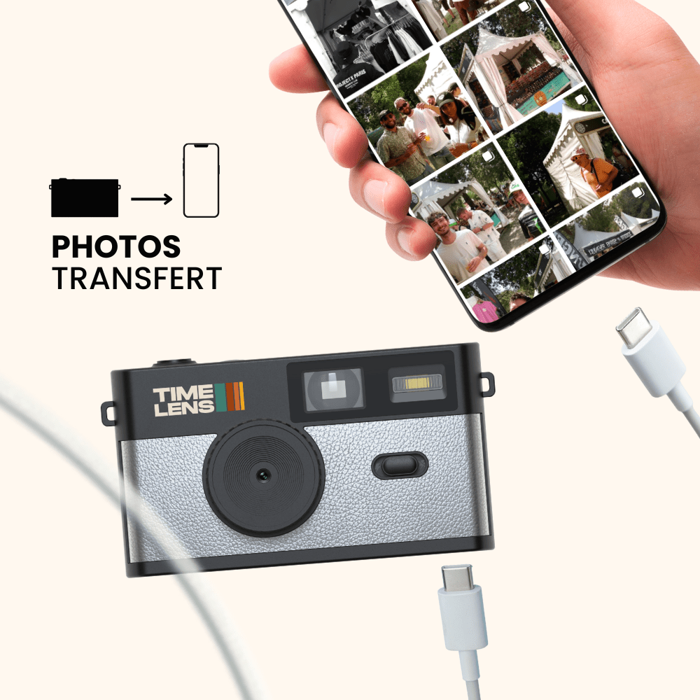 TimeLens® Vintage Camera POP EDITION 80's SILBER Digitalkamera