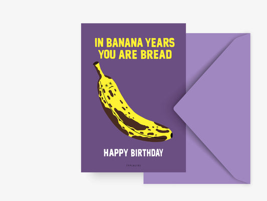 Postkarte Banana Years - Typealive