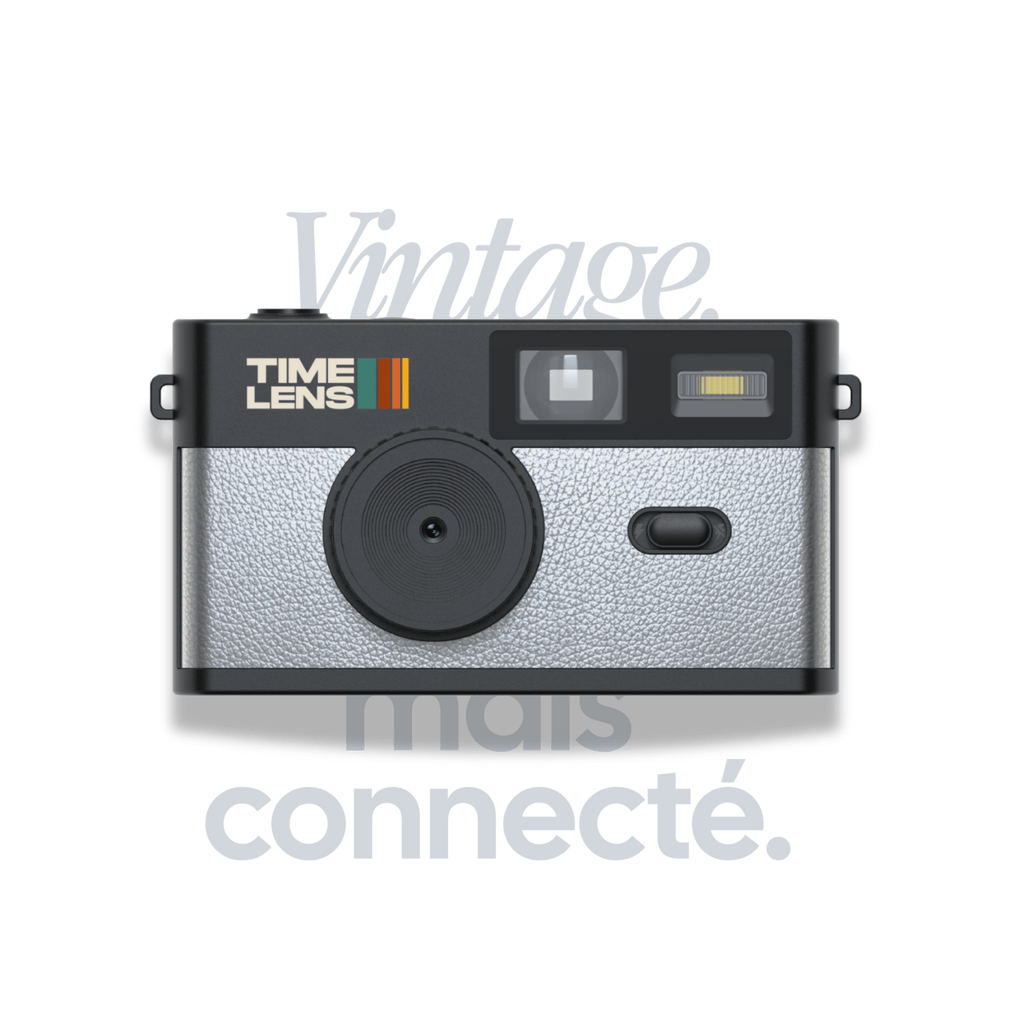TimeLens® Vintage Camera POP EDITION 80's SILBER Digitalkamera