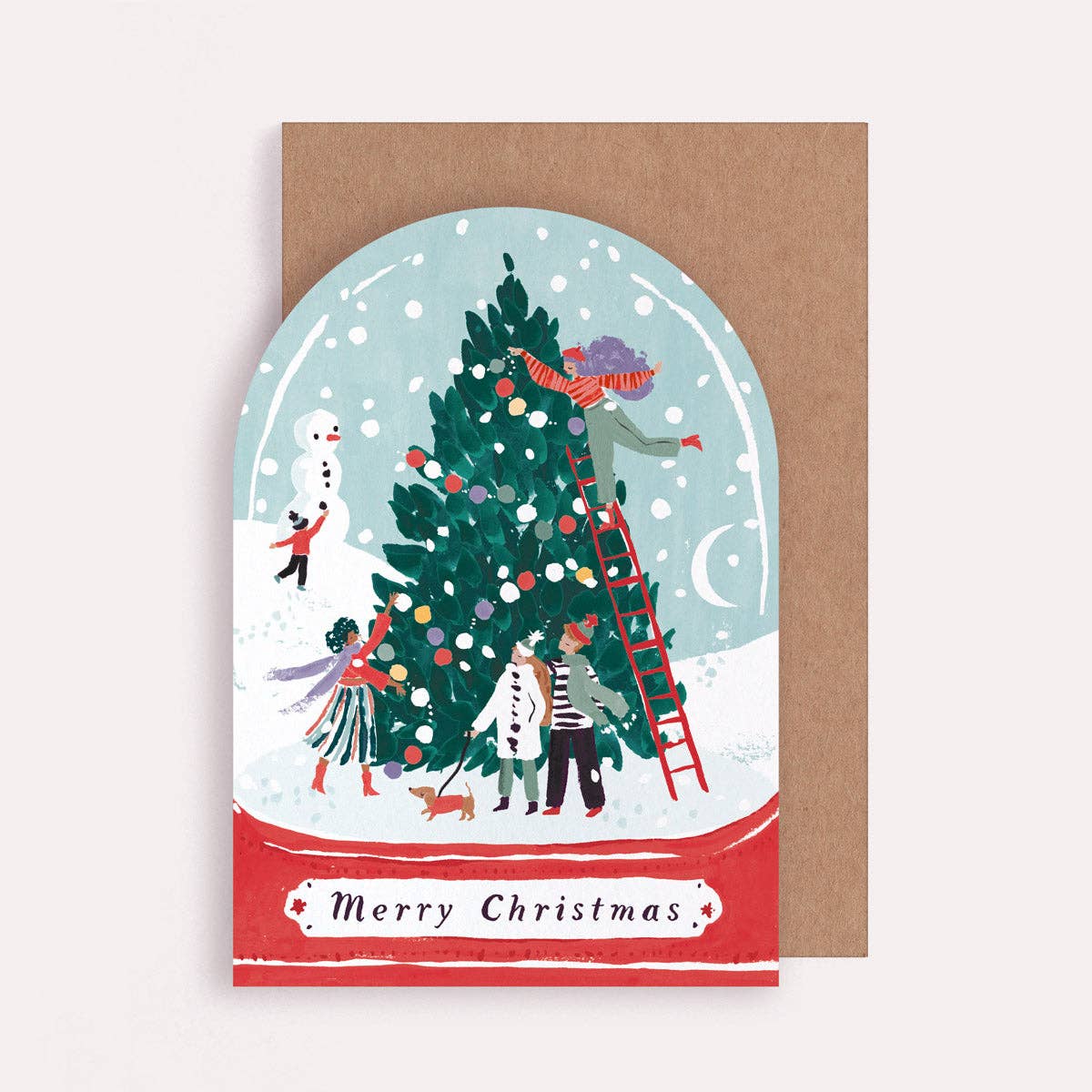 Schneekugel-Weihnachtskarte | Festtagskarte Sister Paper