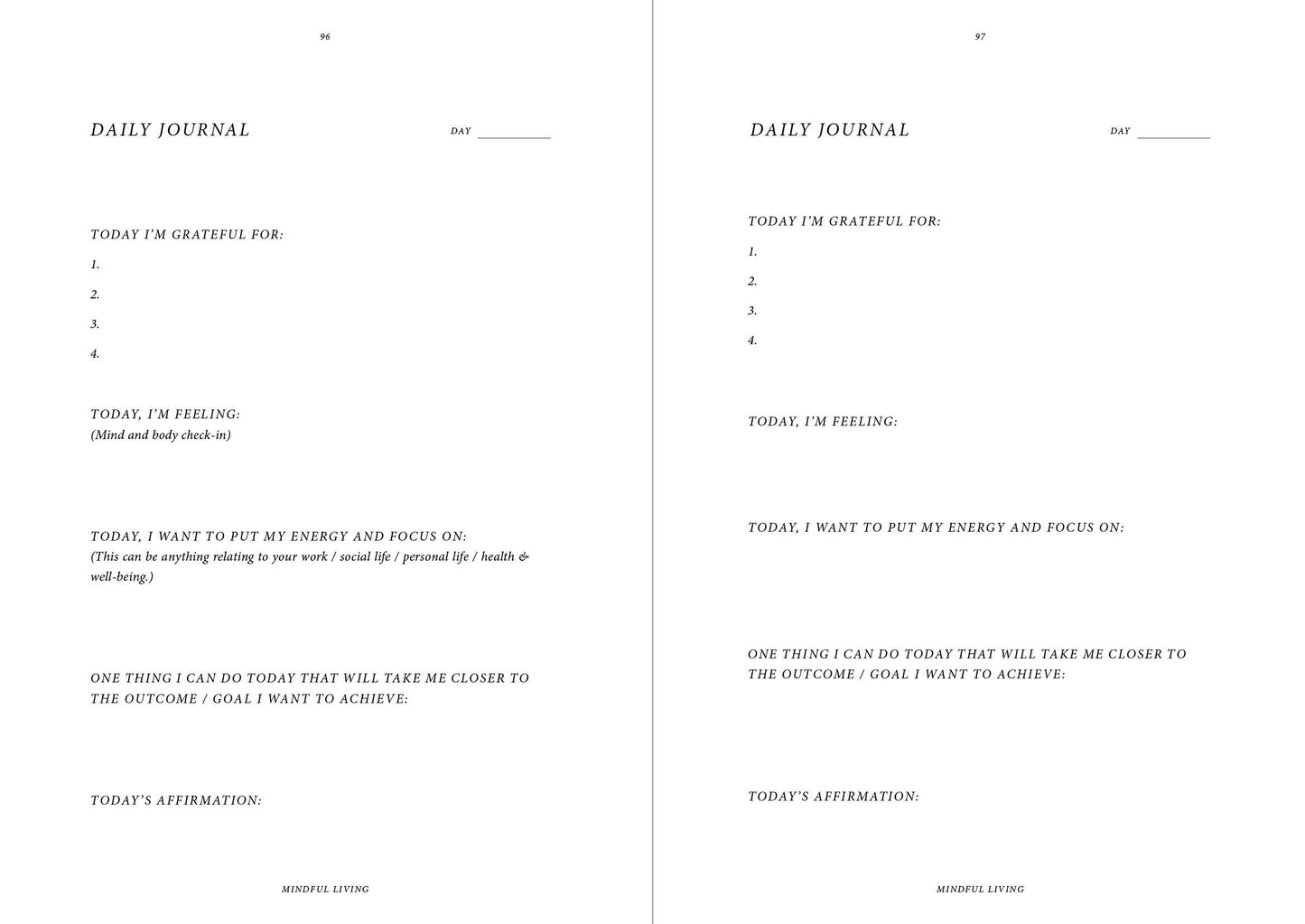 Cozy Publishing - Mindful Living - Tagebuch